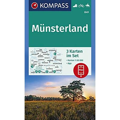 KOMPASS-Karten GmbH - KOMPASS Wanderkarte Münsterland: 3 Wanderkarten 1:50000 im Set inklusive Karte zur offline Verwendung in der KOMPASS-App. Fahrradfahren. Reiten. (KOMPASS-Wanderkarten, Band 849) - Preis vom 23.06.2026 11:45:09 h KOMPASS-Karten GmbH - KOMPASS Wanderkarte Münsterland: 3 Wanderkarten 1:50000 im Set inklusive Karte zur offline Verwendung in der KOMPASS-App. Fahrradfahren. Reiten. (KOMPASS-Wanderkarten, Band 849) - Preis vom 23.06.2026 11:45:09 h