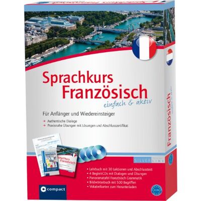 Gesa Füßle - Sprachkurs Französisch einfach & aktiv. Medienpaket mit 2 Büchern, 4 CDs, Grammatiktafel und Downloads. Compact SilverLine - Preis vom 19.06.2026 05:29:47 h Gesa Füßle - Sprachkurs Französisch einfach & aktiv. Medienpaket mit 2 Büchern, 4 CDs, Grammatiktafel und Downloads. Compact SilverLine - Preis vom 19.06.2026 05:29:47 h