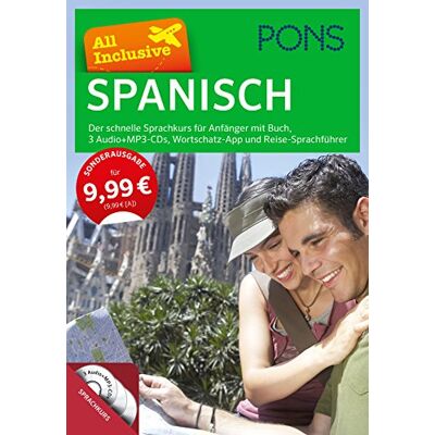 PONS All Inclusive Spanisch - Der schnelle Srpachkurs für Anfänger: Mit Buch, 3 Audio+MP3-CDs, Wortschatz-App und Reise-Sprachführer - Preis vom 24.06.2026 19:44:00 h PONS All Inclusive Spanisch - Der schnelle Srpachkurs für Anfänger: Mit Buch, 3 Audio+MP3-CDs, Wortschatz-App und Reise-Sprachführer - Preis vom 24.06.2026 19:44:00 h