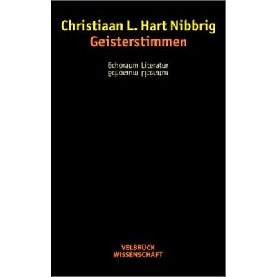 Hart-Nibbrig, Christiaan L. - Geisterstimmen - Preis vom 22.09.2026 03:35:57 h Hart-Nibbrig, Christiaan L. - Geisterstimmen - Preis vom 22.09.2026 03:35:57 h