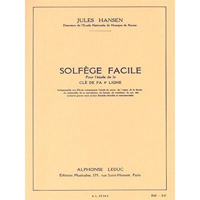 Hansen SOLFEGE FACILE POUR L'ETUDE DE LA CLE DE FA 4EME LIGNE - Preis vom 24.06.2026 07:42:13 h Hansen SOLFEGE FACILE POUR L'ETUDE DE LA CLE DE FA 4EME LIGNE - Preis vom 24.06.2026 07:42:13 h