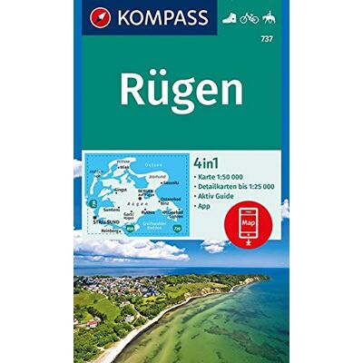 KOMPASS-Karten GmbH - Rügen: 4in1 Wanderkarte 1:50000 mit Aktiv Guide und Detailkarten inklusive Karte zur offline Verwendung in der KOMPASS-App. Fahrradfahren. Reiten. (KOMPASS-Wanderkarten, Band 737) - Preis vom 20.06.2026 05:23:55 h KOMPASS-Karten GmbH - Rügen: 4in1 Wanderkarte 1:50000 mit Aktiv Guide und Detailkarten inklusive Karte zur offline Verwendung in der KOMPASS-App. Fahrradfahren. Reiten. (KOMPASS-Wanderkarten, Band 737) - Preis vom 20.06.2026 05:23:55 h