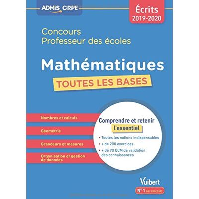 Marc Loison - Concours professeur des écoles : mathématiques, toutes les bases : écrits 2019-2020 - Preis vom 22.09.2026 03:35:57 h Marc Loison - Concours professeur des écoles : mathématiques, toutes les bases : écrits 2019-2020 - Preis vom 22.09.2026 03:35:57 h