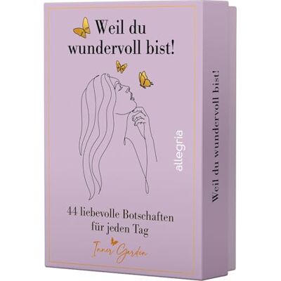 Juliane Dörk - Weil du wundervoll bist!: 44 liebevolle Botschaften für jeden Tag Affirmationen und Impulse für mehr Selbstliebe - Preis vom 25.07.2026 07:43:37 h Juliane Dörk - Weil du wundervoll bist!: 44 liebevolle Botschaften für jeden Tag Affirmationen und Impulse für mehr Selbstliebe - Preis vom 25.07.2026 07:43:37 h