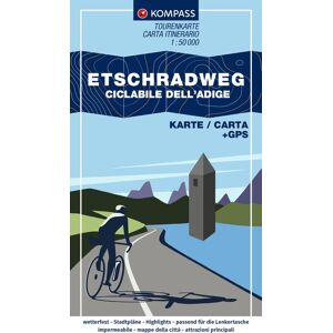 KOMPASS Fahrrad-Tourenkarte Etschradweg – Ciclabile dell'Adige 1:50.000: Von Landeck über Meran bis Verona. GPX-Datei zum Download, Leporello Karte, reiß- und wetterfest - Preis vom 12.06.2026 05:40:31 h KOMPASS Fahrrad-Tourenkarte Etschradweg – Ciclabile dell'Adige 1:50.000: Von Landeck über Meran bis Verona. GPX-Datei zum Download, Leporello Karte, reiß- und wetterfest - Preis vom 12.06.2026 05:40:31 h