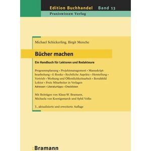 Michael Schickerling - Bücher machen. Ein Handbuch für Lektoren und Redakteure: Programmplanung Projektmanagement Manuskriptbearbeitung E-Books Rechtliche Aspekte ... Adressen Literaturtipps Checklisten - Preis vom 15.06.2026 05:30:30 h Michael Schickerling - Bücher machen. Ein Handbuch für Lektoren und Redakteure: Programmplanung Projektmanagement Manuskriptbearbeitung E-Books Rechtliche Aspekte ... Adressen Literaturtipps Checklisten - Preis vom 15.06.2026 05:30:30 h