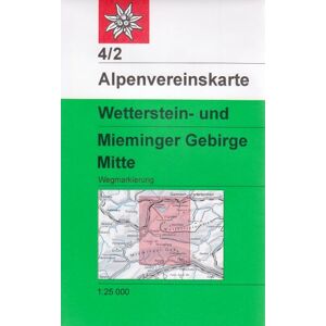 Deutscher Alpenverein - DAV Alpenvereinskarte 04/2 Wetterstein Mieminger Gebirge Mitte 1 : 25 000 Wegmarkierungen: Topographische Karte - Preis vom 10.06.2026 05:35:22 h Deutscher Alpenverein - DAV Alpenvereinskarte 04/2 Wetterstein Mieminger Gebirge Mitte 1 : 25 000 Wegmarkierungen: Topographische Karte - Preis vom 10.06.2026 05:35:22 h