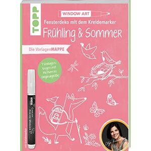Olya Kamieshkova - Vorlagenmappe Fensterdeko mit dem Kreidemarker - Frühling & Sommer. Inkl. Original Kreidemarker von KREUL: Anleitungsheft, 7 Vorlagenbogen mit Motiven in Originalgröße + sämtliche Motive als Download - Preis vom 14.06.2026 05:24:48 Olya Kamieshkova - Vorlagenmappe Fensterdeko mit dem Kreidemarker - Frühling & Sommer. Inkl. Original Kreidemarker von KREUL: Anleitungsheft, 7 Vorlagenbogen mit Motiven in Originalgröße + sämtliche Motive als Download - Preis vom 14.06.2026 05:24:48