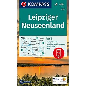 KOMPASS-Karten GmbH - Leipziger Neuseenland: 4in1 Wanderkarte 1:50000 mit Aktiv Guide und Detailkarten inklusive Karte zur offline Verwendung in der KOMPASS-App. Fahrradfahren. (KOMPASS-Wanderkarten, Band 818) - Preis vom 14.06.2026 05:24:48 h KOMPASS-Karten GmbH - Leipziger Neuseenland: 4in1 Wanderkarte 1:50000 mit Aktiv Guide und Detailkarten inklusive Karte zur offline Verwendung in der KOMPASS-App. Fahrradfahren. (KOMPASS-Wanderkarten, Band 818) - Preis vom 14.06.2026 05:24:48 h