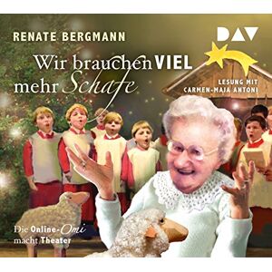 Bergmann Wir brauchen viel mehr Schafe. Die Online-Omi macht Theater: Lesung mit Carmen-Maja Antoni (2 CDs) - Preis vom 14.06.2026 05:24:48 h Bergmann Wir brauchen viel mehr Schafe. Die Online-Omi macht Theater: Lesung mit Carmen-Maja Antoni (2 CDs) - Preis vom 14.06.2026 05:24:48 h