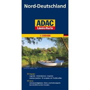 ADAC Kartografie - ADAC Länderkarte Nord-Deutschland 1:500.000: Register: Legende, Zufahrtskarten, Citypläne, Autokennzeichen, Ortsregister mit Postleitzahlen. Karte: ... Nationalparks, landschaftlich schöne Strecken - Preis vom 14.06.2026 05:24:48 h ADAC Kartografie - ADAC Länderkarte Nord-Deutschland 1:500.000: Register: Legende, Zufahrtskarten, Citypläne, Autokennzeichen, Ortsregister mit Postleitzahlen. Karte: ... Nationalparks, landschaftlich schöne Strecken - Preis vom 14.06.2026 05:24:48 h
