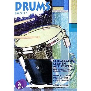 Lutz Renziehausen - Drums. Schlagzeug lernen mit System!: Drums, m. je 2 CD-Audio, Bd.1, Mehr als 2000 Übungen mit Grooves & Fills, m. 2 CD-Audio - Preis vom 15.06.2026 05:30:30 h Lutz Renziehausen - Drums. Schlagzeug lernen mit System!: Drums, m. je 2 CD-Audio, Bd.1, Mehr als 2000 Übungen mit Grooves & Fills, m. 2 CD-Audio - Preis vom 15.06.2026 05:30:30 h