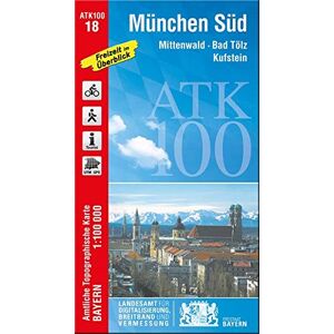 Landesamt für Digitalisierung, Breitband und Vermessung, Bayern - ATK100-18 München Süd (Amtliche Topographische Karte 1:100000): Mittenwald, Bad Tölz, Kufstein (ATK100 Amtliche Topographische Karte 1:100000 Bayern) - Preis vom 13.06.2026 05:28:29 h Landesamt für Digitalisierung, Breitband und Vermessung, Bayern - ATK100-18 München Süd (Amtliche Topographische Karte 1:100000): Mittenwald, Bad Tölz, Kufstein (ATK100 Amtliche Topographische Karte 1:100000 Bayern) - Preis vom 13.06.2026 05:28:29 h