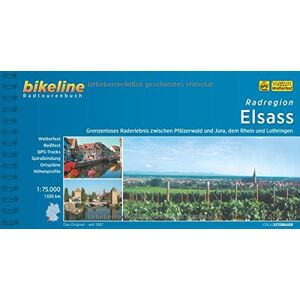 bikeline - Bikeline Radregion Elsass: Grenzenloses Raderlebnis zwischen Pfälzer Wald und Jura, dem Rhein und Lothringen, 1550 km, 1: 75.000, wetterfest/reißfest, GPS-Tracks-Download - Preis vom 15.06.2026 05:30:30 h bikeline - Bikeline Radregion Elsass: Grenzenloses Raderlebnis zwischen Pfälzer Wald und Jura, dem Rhein und Lothringen, 1550 km, 1: 75.000, wetterfest/reißfest, GPS-Tracks-Download - Preis vom 15.06.2026 05:30:30 h