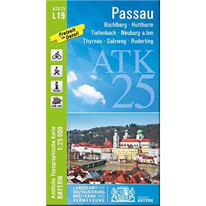 Landesamt für Digitalisierung, Breitband und Vermessung, Bayern - ATK25-L19 Passau (Amtliche Topographische Karte 1:25000): Büchlberg, Hutthurm, Tiefenbach, Neuburg a.Inn, Thyrnau, Salzweg, Ruderting (ATK25 Amtliche Topographische Karte 1:25000 Bayern) - Landesamt für Digitalisierung, Breitband und Vermessung, Bayern - ATK25-L19 Passau (Amtliche Topographische Karte 1:25000): Büchlberg, Hutthurm, Tiefenbach, Neuburg a.Inn, Thyrnau, Salzweg, Ruderting (ATK25 Amtliche Topographische Karte 1:25000 Bayern) -