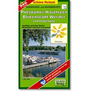Radwander- und Wanderkarte Potsdamer Havelseen, Blütenstadt Werder und Umgebung: Ausflüge zwischen Ketzin, Michendorf und dem Grunewald. 1:35000 - Preis vom 14.06.2026 05:24:48 h Radwander- und Wanderkarte Potsdamer Havelseen, Blütenstadt Werder und Umgebung: Ausflüge zwischen Ketzin, Michendorf und dem Grunewald. 1:35000 - Preis vom 14.06.2026 05:24:48 h
