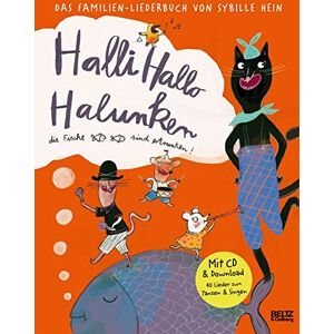 Sybille Hein - Halli Hallo Halunken, die Fische sind ertrunken!: Das Familien-Liederbuch von Sybille Hein. Mit Lieder-CD und Musik-Download - Preis vom 15.06.2026 05:30:30 h Sybille Hein - Halli Hallo Halunken, die Fische sind ertrunken!: Das Familien-Liederbuch von Sybille Hein. Mit Lieder-CD und Musik-Download - Preis vom 15.06.2026 05:30:30 h