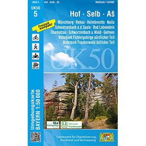Landesamt für Digitalisierung, Breitband und Vermessung, Bayern - UK50-5 Hof, Selb, Aš: Münchberg, Rehau, Helmbrechts, Naila, Schwarzenbach a.d.Saale, Bad Lobenstein, Oberkotzau, Schwarzenbach a.Wald, Gefrees, ... Karte Freizeitkarte Wanderkarte) - Preis Landesamt für Digitalisierung, Breitband und Vermessung, Bayern - UK50-5 Hof, Selb, Aš: Münchberg, Rehau, Helmbrechts, Naila, Schwarzenbach a.d.Saale, Bad Lobenstein, Oberkotzau, Schwarzenbach a.Wald, Gefrees, ... Karte Freizeitkarte Wanderkarte) - Preis