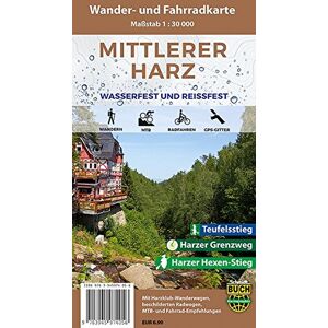 Mittlerer Harz: Wasserfeste und Reißfeste Wander- und Fahrradkarte - Preis vom 14.06.2026 05:24:48 h Mittlerer Harz: Wasserfeste und Reißfeste Wander- und Fahrradkarte - Preis vom 14.06.2026 05:24:48 h