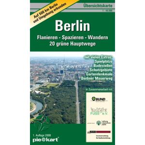 Übersichtskarte Berlin. Flanieren - Spazieren - Wandern. 1 : 40.000: Karte von Berlin und Umgebung erstmalig mit dem Gesamtnetz der 20 grünen ... Spielplätze, Badestellen und Schutzgebiete - Preis vom 14.06.2026 05:24:48 h Übersichtskarte Berlin. Flanieren - Spazieren - Wandern. 1 : 40.000: Karte von Berlin und Umgebung erstmalig mit dem Gesamtnetz der 20 grünen ... Spielplätze, Badestellen und Schutzgebiete - Preis vom 14.06.2026 05:24:48 h
