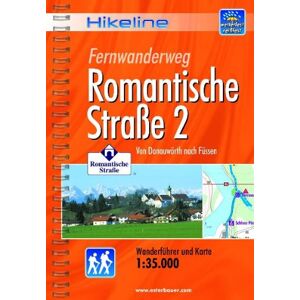 Esterbauer - Hikeline Fernwanderweg Romantische Straße 2: Von Donauwörth nach Füssen, Wanderführer und Karte, 1:35.000, wetterfest - Preis vom 15.06.2026 05:30:30 h Esterbauer - Hikeline Fernwanderweg Romantische Straße 2: Von Donauwörth nach Füssen, Wanderführer und Karte, 1:35.000, wetterfest - Preis vom 15.06.2026 05:30:30 h