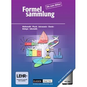 Becker Formelsammlung bis zum Abitur - Mathematik - Physik - Astronomie - Chemie - Biologie - Informatik: Formelsammlung mit App - Allgemeine Ausgabe - Preis vom 12.06.2026 05:40:31 h Becker Formelsammlung bis zum Abitur - Mathematik - Physik - Astronomie - Chemie - Biologie - Informatik: Formelsammlung mit App - Allgemeine Ausgabe - Preis vom 12.06.2026 05:40:31 h