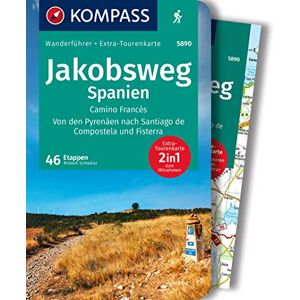 Robert Schwänz - KOMPASS Wanderführer Jakobsweg Spanien, Camino Francés. Von den Pyrenäen nach Santiago de Compostela und Fisterra, 60 Etappen: mit Extra-Tourenkarte, GPX-Daten zum Download - Preis vom 15.06.2026 05:30:30 h Robert Schwänz - KOMPASS Wanderführer Jakobsweg Spanien, Camino Francés. Von den Pyrenäen nach Santiago de Compostela und Fisterra, 60 Etappen: mit Extra-Tourenkarte, GPX-Daten zum Download - Preis vom 15.06.2026 05:30:30 h