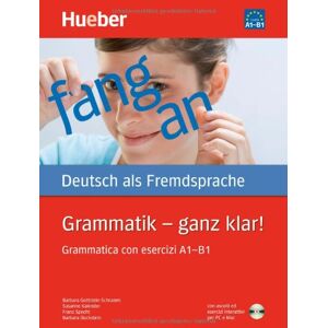 Barbara Gottstein-Schramm - Grammatik - ganz klar! Grammatica con esercizi A1-B1: Deutsch als Fremdsprache / Ausgabe Italienisch: Übungsgrammatik mit CD-ROM - Hörübungen und interaktive Übungen - Preis vom 11.06.2026 05:43:19 h Barbara Gottstein-Schramm - Grammatik - ganz klar! Grammatica con esercizi A1-B1: Deutsch als Fremdsprache / Ausgabe Italienisch: Übungsgrammatik mit CD-ROM - Hörübungen und interaktive Übungen - Preis vom 11.06.2026 05:43:19 h