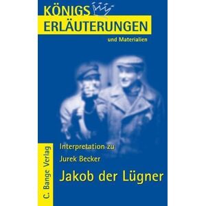 Becker Königs Erläuterungen und Materialien, Bd.407, Jakob der Lügner - Preis vom 15.06.2026 05:30:30 h Becker Königs Erläuterungen und Materialien, Bd.407, Jakob der Lügner - Preis vom 15.06.2026 05:30:30 h