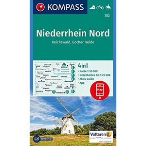 KOMPASS-Karten GmbH - Niederrhein Nord, Reichswald, Gocher Heide: 4in1 Wanderkarte 1:50000 mit Aktiv Guide und Detailkarten inklusive Karte zur offline Verwendung in der ... Reiten. (KOMPASS-Wanderkarten, Band 752) - Preis vom 14.06.2026 05:24:48 h KOMPASS-Karten GmbH - Niederrhein Nord, Reichswald, Gocher Heide: 4in1 Wanderkarte 1:50000 mit Aktiv Guide und Detailkarten inklusive Karte zur offline Verwendung in der ... Reiten. (KOMPASS-Wanderkarten, Band 752) - Preis vom 14.06.2026 05:24:48 h