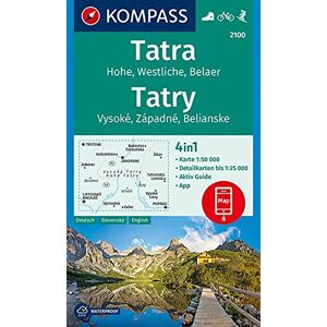 KOMPASS-Karten GmbH - Tatra, Hohe, Wesltiche, Belaer, Tatry, Vysoké, Západné, Belianske: 4in1 Wanderkarte 1:50000 mit Aktiv Guide und Detailkarten inklusive Karte zur ... Skitouren. (KOMPASS-Wanderkarten, Band 2100) - Preis vom 14.06.2026 05:24:48 h KOMPASS-Karten GmbH - Tatra, Hohe, Wesltiche, Belaer, Tatry, Vysoké, Západné, Belianske: 4in1 Wanderkarte 1:50000 mit Aktiv Guide und Detailkarten inklusive Karte zur ... Skitouren. (KOMPASS-Wanderkarten, Band 2100) - Preis vom 14.06.2026 05:24:48 h