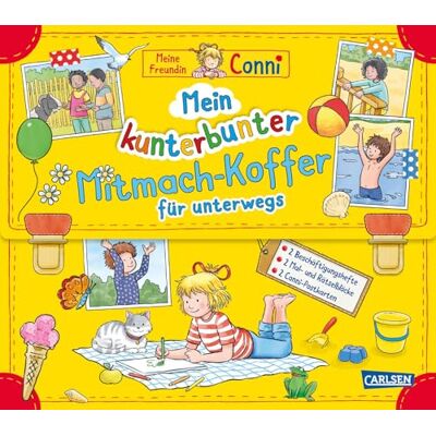 Hanna Sörensen - Conni Gelbe Reihe (Beschäftigungsbuch): Mein kunterbunter Mitmach-Koffer für unterwegs (Buch-Set für die Ferienzeit): Mit zwei Beschäftigungsheften, ... Rätselblöcken und einem Conni-Postkartenset - Preis vom 07.08.2026 11:47:26 h Hanna Sörensen - Conni Gelbe Reihe (Beschäftigungsbuch): Mein kunterbunter Mitmach-Koffer für unterwegs (Buch-Set für die Ferienzeit): Mit zwei Beschäftigungsheften, ... Rätselblöcken und einem Conni-Postkartenset - Preis vom 07.08.2026 11:47:26 h