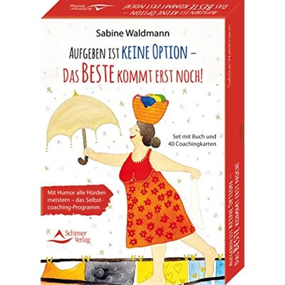 Sabine Waldmann - Aufgeben ist keine Option – das Beste kommt erst noch! Mit Humor alle Hürden meistern – das Selbstcoaching-Programm: - Set mit Buch und 40 Karten - Preis vom 20.06.2026 05:23:55 h Sabine Waldmann - Aufgeben ist keine Option – das Beste kommt erst noch! Mit Humor alle Hürden meistern – das Selbstcoaching-Programm: - Set mit Buch und 40 Karten - Preis vom 20.06.2026 05:23:55 h