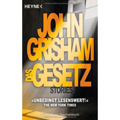 John Grisham - Das Gesetz: Stories - Preis vom 20.06.2026 05:23:55 h John Grisham - Das Gesetz: Stories - Preis vom 20.06.2026 05:23:55 h