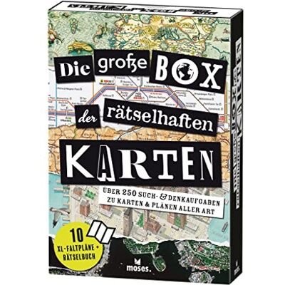 Elke Vogel - moses. Die große Box der rätselhaften Karten, Such- und Denksportaufgaben für Erwachsene auf 10 XL-Faltkarten, Rätselspaß mit 250 Aufgaben für Landkartenrätsel- und Geographie-Fans - Preis vom 23.06.2026 11:45:09 h Elke Vogel - moses. Die große Box der rätselhaften Karten, Such- und Denksportaufgaben für Erwachsene auf 10 XL-Faltkarten, Rätselspaß mit 250 Aufgaben für Landkartenrätsel- und Geographie-Fans - Preis vom 23.06.2026 11:45:09 h