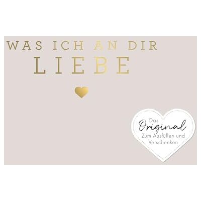 Alexandra Reinwarth - Was ich an dir liebe – Miniversion: Zum Ausfüllen und Verschenken. Das Original. Geschenk zu Geburtstag, Hochzeit, Jahrestag, Valentinstag, Weihnachten - Preis vom 24.06.2026 07:42:13 h Alexandra Reinwarth - Was ich an dir liebe – Miniversion: Zum Ausfüllen und Verschenken. Das Original. Geschenk zu Geburtstag, Hochzeit, Jahrestag, Valentinstag, Weihnachten - Preis vom 24.06.2026 07:42:13 h