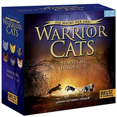 Hunter Warrior Cats - Die Macht der drei. Folge 1-6: III, Folge 1-6, gelesen von Marlen Diekhoff, Gesamtbox 30 CDs, 39 Std. - Preis vom 24.06.2026 07:42:13 h Hunter Warrior Cats - Die Macht der drei. Folge 1-6: III, Folge 1-6, gelesen von Marlen Diekhoff, Gesamtbox 30 CDs, 39 Std. - Preis vom 24.06.2026 07:42:13 h