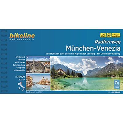 Esterbauer Verlag - Radfernweg München-Venezia: Von München quer durch die Alpen nach Vendig • Mit Dolomiten-Radweg, 1:75.000, 600 km, wetterfest/reißfest, GPS-Tracks Download, LiveUpdate (Bikeline Radtourenbücher) - Preis vom 20.06.2026 05:23:55 h Esterbauer Verlag - Radfernweg München-Venezia: Von München quer durch die Alpen nach Vendig • Mit Dolomiten-Radweg, 1:75.000, 600 km, wetterfest/reißfest, GPS-Tracks Download, LiveUpdate (Bikeline Radtourenbücher) - Preis vom 20.06.2026 05:23:55 h