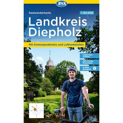 BVA Radwanderkarte Landkreis Diepholz mit Knotenpunkten 1:50.000: reiß- und wetterfest, GPS-Tracks Download, E-Bike geeignet, mit Lufttankstellen - Preis vom 17.06.2026 05:34:31 h BVA Radwanderkarte Landkreis Diepholz mit Knotenpunkten 1:50.000: reiß- und wetterfest, GPS-Tracks Download, E-Bike geeignet, mit Lufttankstellen - Preis vom 17.06.2026 05:34:31 h