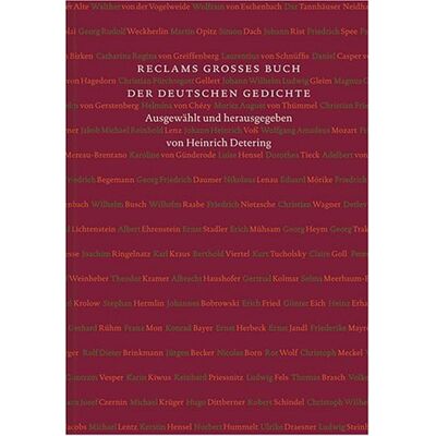 Heinrich Detering - Reclams großes Buch der deutschen Gedichte: Vom Mittelalter bis ins 21. Jahrhundert - Preis vom 26.06.2026 19:40:26 h Heinrich Detering - Reclams großes Buch der deutschen Gedichte: Vom Mittelalter bis ins 21. Jahrhundert - Preis vom 26.06.2026 19:40:26 h