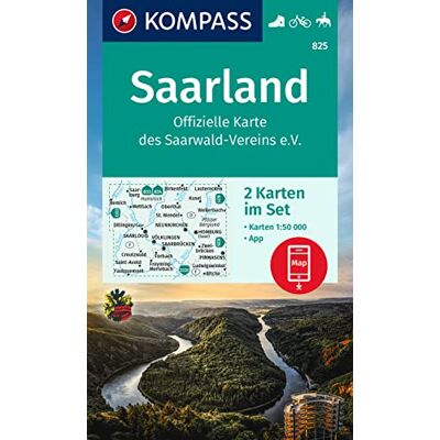 KOMPASS-Karten GmbH - KOMPASS Wanderkarten-Set 825 Saarland, Offizielle Karte des Saarwald-Vereins e.V. (2 Karten) 1:50.000: inklusive Karte zur offline Verwendung in der KOMPASS-App. Fahrradfahren. Reiten. - Preis vom 17.06.2026 05:34:31 h KOMPASS-Karten GmbH - KOMPASS Wanderkarten-Set 825 Saarland, Offizielle Karte des Saarwald-Vereins e.V. (2 Karten) 1:50.000: inklusive Karte zur offline Verwendung in der KOMPASS-App. Fahrradfahren. Reiten. - Preis vom 17.06.2026 05:34:31 h
