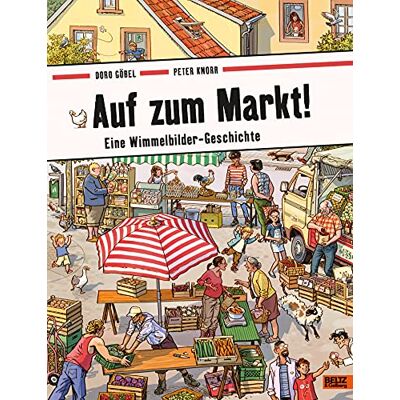 Doro Göbel - Auf zum Markt!: Eine Wimmelbilder-Geschichte. Vierfarbiges Pappbilderbuch - Preis vom 22.09.2026 03:35:57 h Doro Göbel - Auf zum Markt!: Eine Wimmelbilder-Geschichte. Vierfarbiges Pappbilderbuch - Preis vom 22.09.2026 03:35:57 h