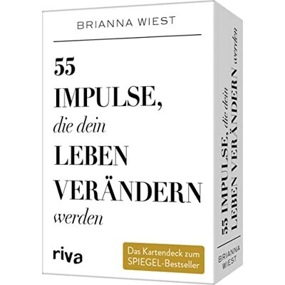 Brianna Wiest - 55 Impulse, die dein Leben verändern werden – Das Kartendeck zum SPIEGEL-Bestseller: Positives Mindset, Achtsamkeit, und Selbstliebe - Preis vom 24.06.2026 07:42:13 h Brianna Wiest - 55 Impulse, die dein Leben verändern werden – Das Kartendeck zum SPIEGEL-Bestseller: Positives Mindset, Achtsamkeit, und Selbstliebe - Preis vom 24.06.2026 07:42:13 h