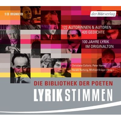 Lyrikstimmen: Die Bibliothek der Poeten. - 122 Autorinnen & Autoren, 420 Gedichte, 100 Jahre Lyrik im Originalton: Die Bibliothek der Poeten. 122 ... 420 Gedichte. 100 Jahre Lyrik im Originalton - Preis vom 26.06.2026 19:40:26 h Lyrikstimmen: Die Bibliothek der Poeten. - 122 Autorinnen & Autoren, 420 Gedichte, 100 Jahre Lyrik im Originalton: Die Bibliothek der Poeten. 122 ... 420 Gedichte. 100 Jahre Lyrik im Originalton - Preis vom 26.06.2026 19:40:26 h