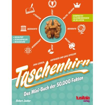 Robert Junker - Taschenhirn. Allgemeinwissen in Listen. Allgemeinbildung zum Lernen, Abfragen und Quiz spielen. - Preis vom 21.06.2026 05:42:24 h Robert Junker - Taschenhirn. Allgemeinwissen in Listen. Allgemeinbildung zum Lernen, Abfragen und Quiz spielen. - Preis vom 21.06.2026 05:42:24 h