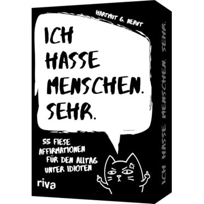Nervt, Hartmut G. - Ich hasse Menschen. Sehr. – 55 fiese Affirmationen für den Alltag unter Idioten: Gegen Wut. Für Stressabbau, mehr Gelassenheit. Geschenk für genervte Freunde, Arbeitskollegen - Preis vom 24.06.2026 07:42:13 h Nervt, Hartmut G. - Ich hasse Menschen. Sehr. – 55 fiese Affirmationen für den Alltag unter Idioten: Gegen Wut. Für Stressabbau, mehr Gelassenheit. Geschenk für genervte Freunde, Arbeitskollegen - Preis vom 24.06.2026 07:42:13 h