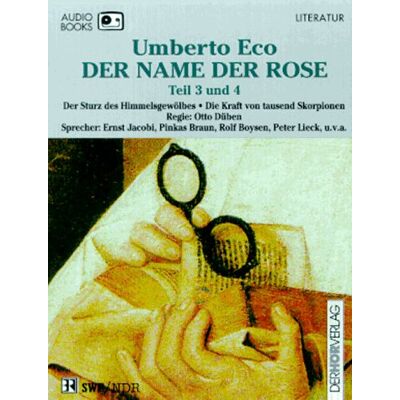 ECO Der Name der Rose, Cassetten, Tl.3/4, Der Sturz des Himmelsgewölbes - Preis vom 26.06.2026 07:41:50 h ECO Der Name der Rose, Cassetten, Tl.3/4, Der Sturz des Himmelsgewölbes - Preis vom 26.06.2026 07:41:50 h