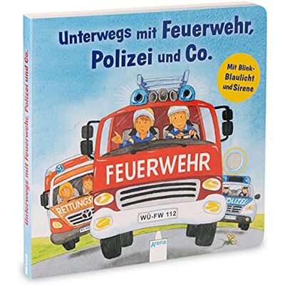 Schuld, Kerstin M. - Unterwegs mit Feuerwehr, Polizei und Co. Mit Blink-Blaulicht und Sirene: Mit Blink-Blaulicht und Sirene – Soundbuch mit LEDs – ab 36 Monate - Preis vom 07.08.2026 11:47:26 h Schuld, Kerstin M. - Unterwegs mit Feuerwehr, Polizei und Co. Mit Blink-Blaulicht und Sirene: Mit Blink-Blaulicht und Sirene – Soundbuch mit LEDs – ab 36 Monate - Preis vom 07.08.2026 11:47:26 h