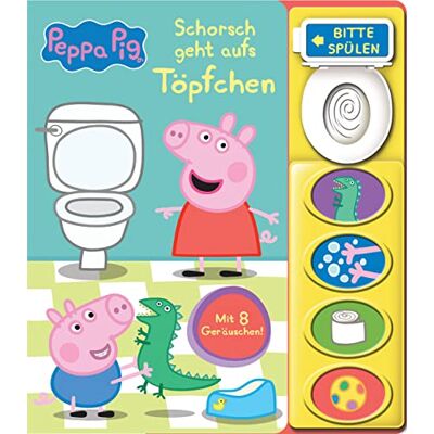 Phoenix Peppa Pig - Schorsch geht aufs Töpfchen - Mein Klo-Soundbuch - Pappbilderbuch mit Klospülung und 8 Geräuschen - Peppa Wutz: Tönendes Buch - Preis vom 07.08.2026 11:47:26 h Phoenix Peppa Pig - Schorsch geht aufs Töpfchen - Mein Klo-Soundbuch - Pappbilderbuch mit Klospülung und 8 Geräuschen - Peppa Wutz: Tönendes Buch - Preis vom 07.08.2026 11:47:26 h