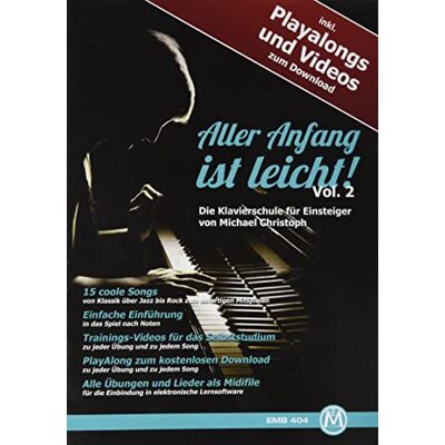 Michael Christoph - Aller Anfang ist leicht für Klavier. Einsteiger Klavier-Schule inkl. Playalongs und Videos zum Download - Preis vom 17.06.2026 05:34:31 h Michael Christoph - Aller Anfang ist leicht für Klavier. Einsteiger Klavier-Schule inkl. Playalongs und Videos zum Download - Preis vom 17.06.2026 05:34:31 h